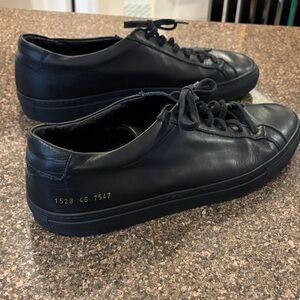 Common Projects Men’s Black Leather Sneakers-12